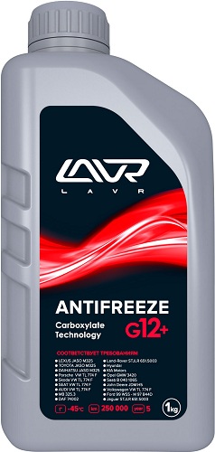 LN1709 Антифриз LAVR G12+ охлаждающая жидкость-45 (1кг)