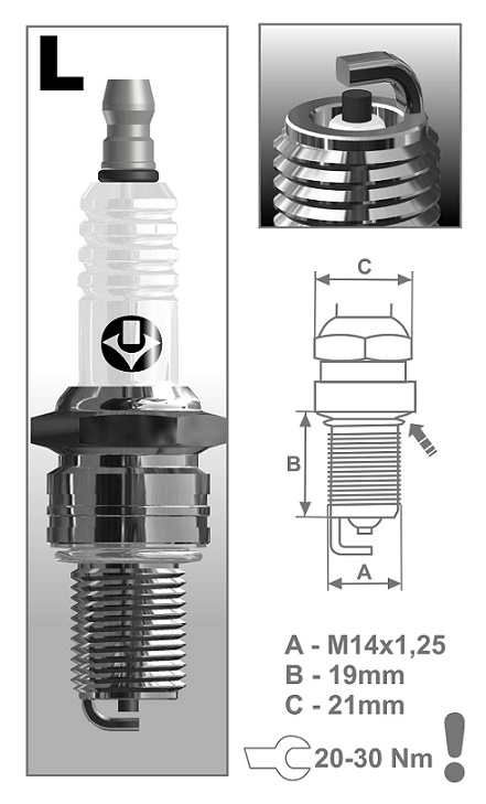 Свеча искровая BRISK LR17YC 1322