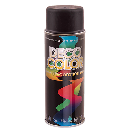 Deco Color Краска аэроз. 400ml Decoration/чёрный блеск RAL9005(720149)