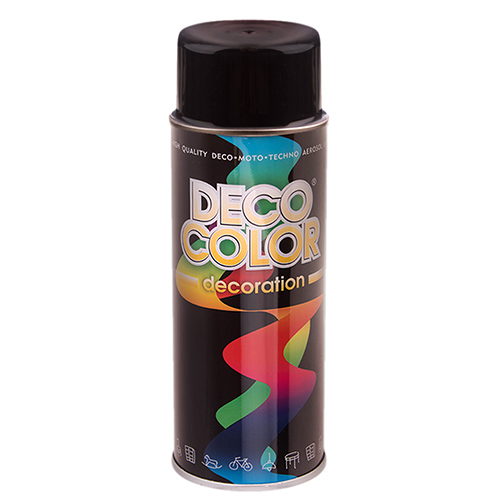 Deco Color Краска аэроз. 400ml Decoration/чёрный мат RAL9005 МАТ