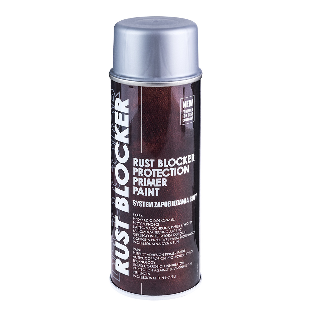 Deco Color Краска аэроз. 400ml 4в1 Rust Bloker /серебристный (RAL9006/721597) Блокирует ржавчину