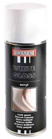 Лак белый глянец спрей 400мл (White Gloss Troton) TROTON 300002296