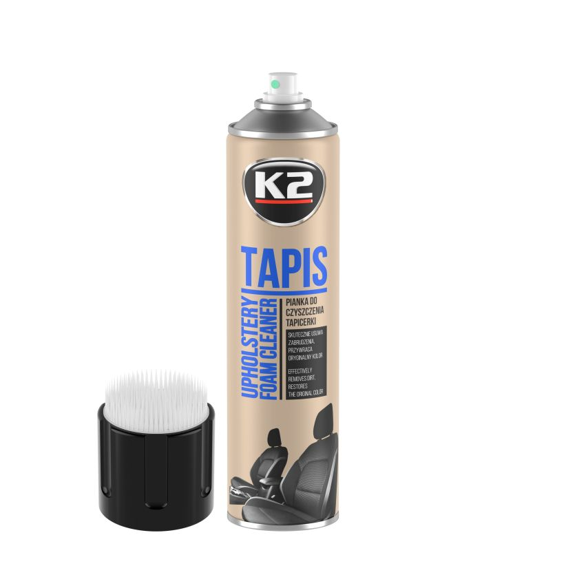 K2 ОЧИСТИТЕЛЬ САЛОНА ПЕНА TAPIS 600МЛ +ЩЕТКА