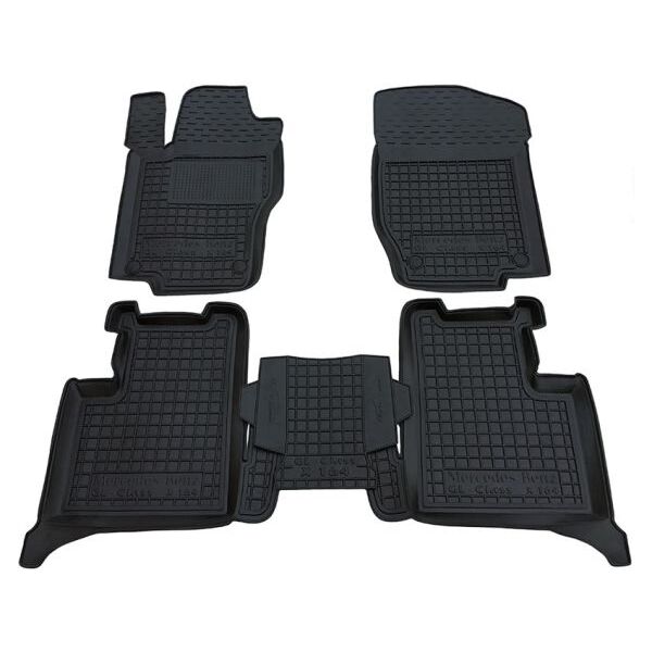 Коврики в салон Mercedes GL (X164) 2006- резиновые, чёрные (AVTO-Gumm)