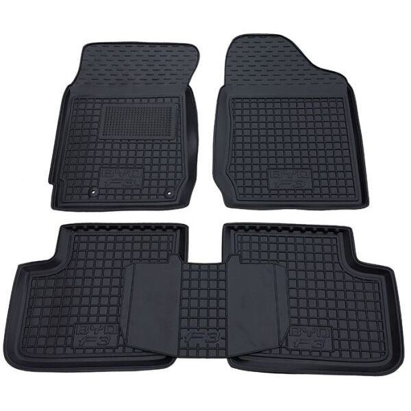 Коврики в салон BYD F3 2005- (МКПП) резиновые, чёрные (AVTO-Gumm)